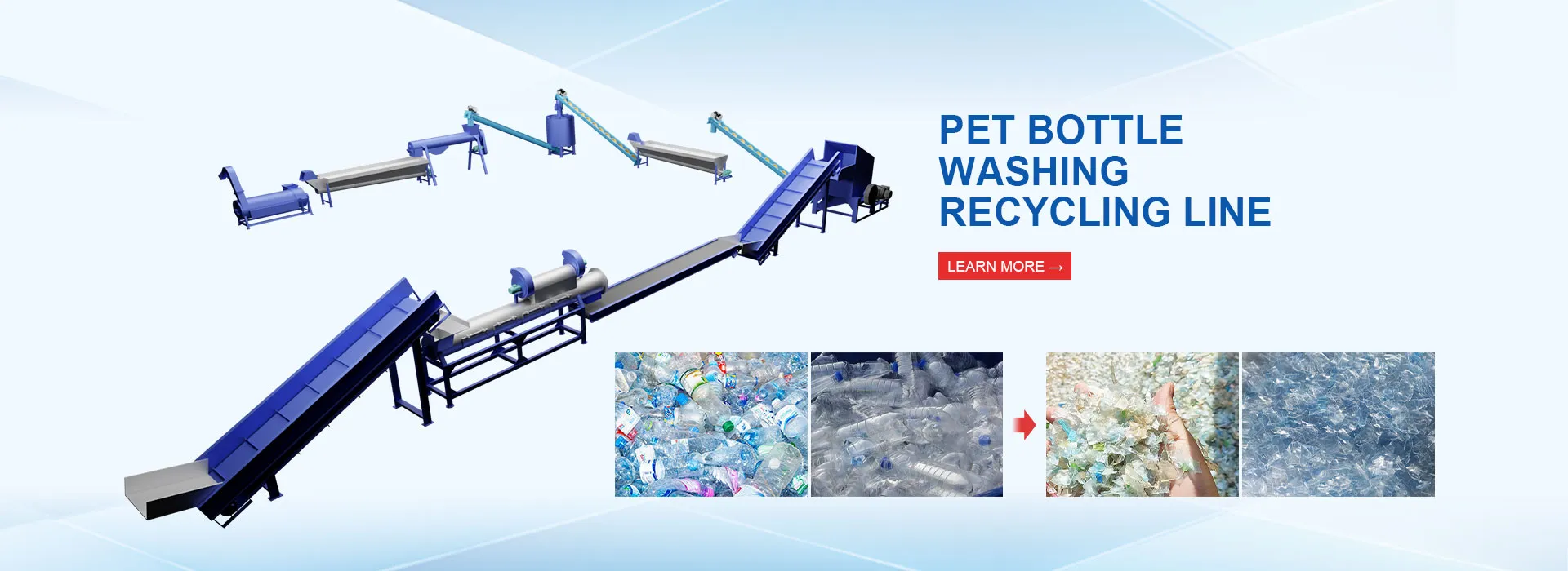 PET bottle washing recycling line