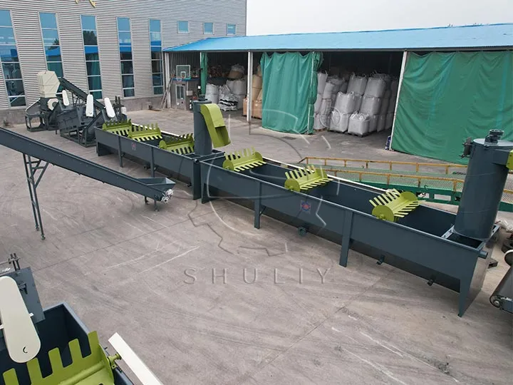 plastic recycling washing plant