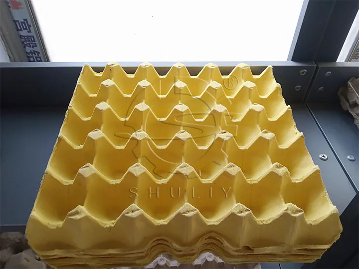 yellow egg tray