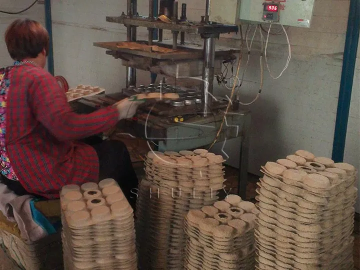 Hot-pressed paper trays