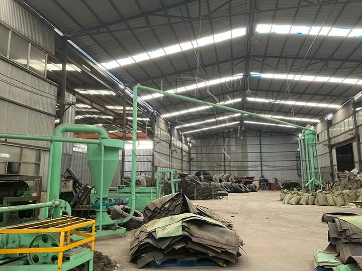 sistem pengumpulan bubuk karet