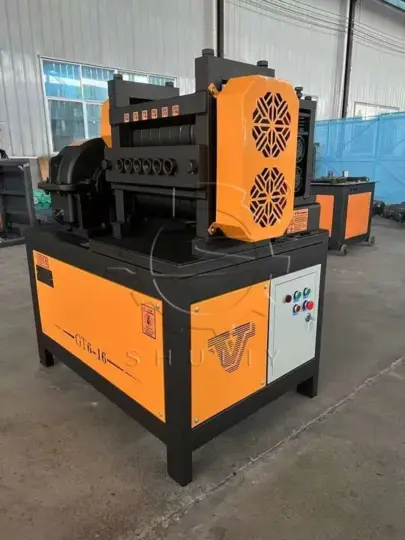Waste rebar straightening machine