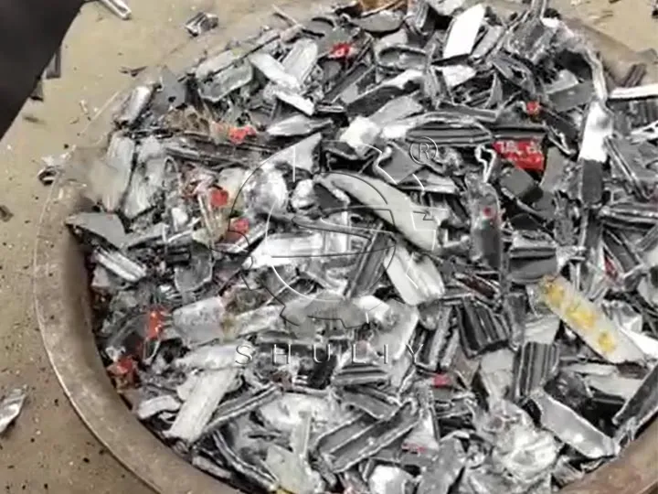 破碎和分类后的铝型材
