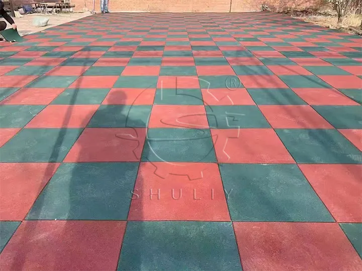 Rubber pavers