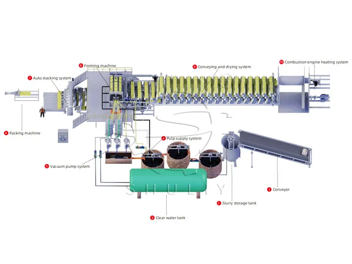 Fully Automatic Large-Scale Egg Tray Manufacturing Plant